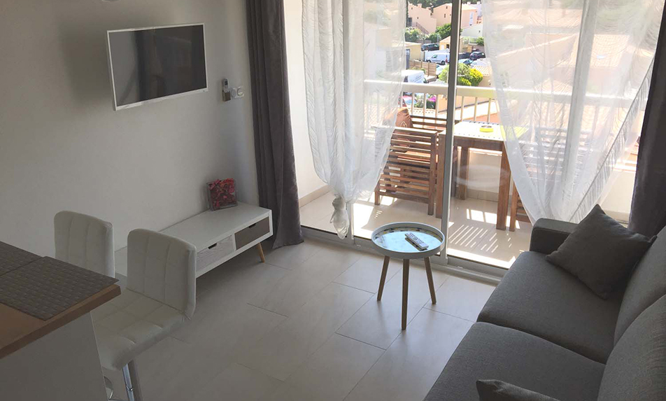 Living room - apartements or studios Port Soleil residence : naturist rental in Cap d'Agde